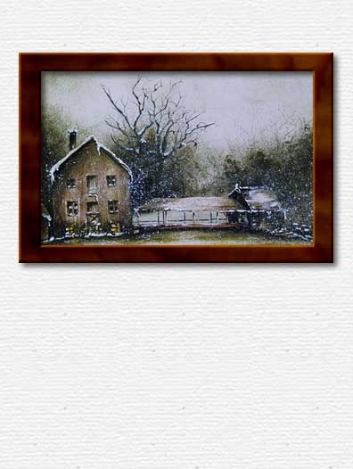 Snow Storm - Watercolor and Gouache